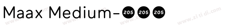 Maax Medium字体转换